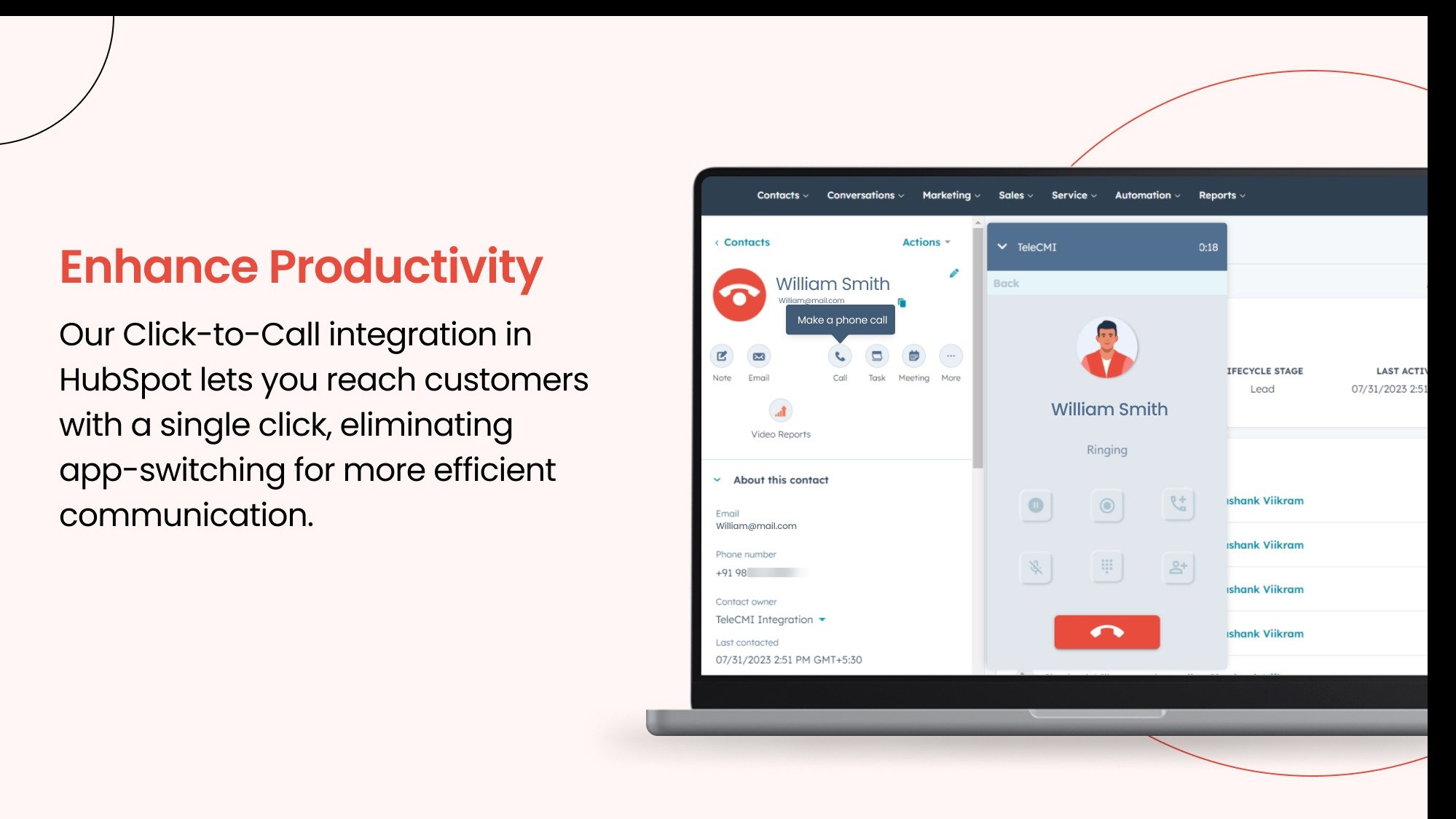 "Click-to-Call Integration in HubSpot for Enhanced Productivity"